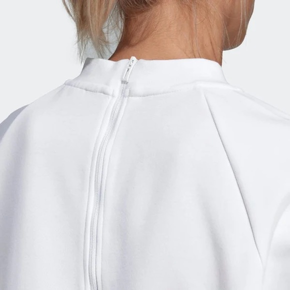 Adidas ID Glory Crewneck Sweatshirt White Women's Size L (Loose Fit) - Picture 3 of 5